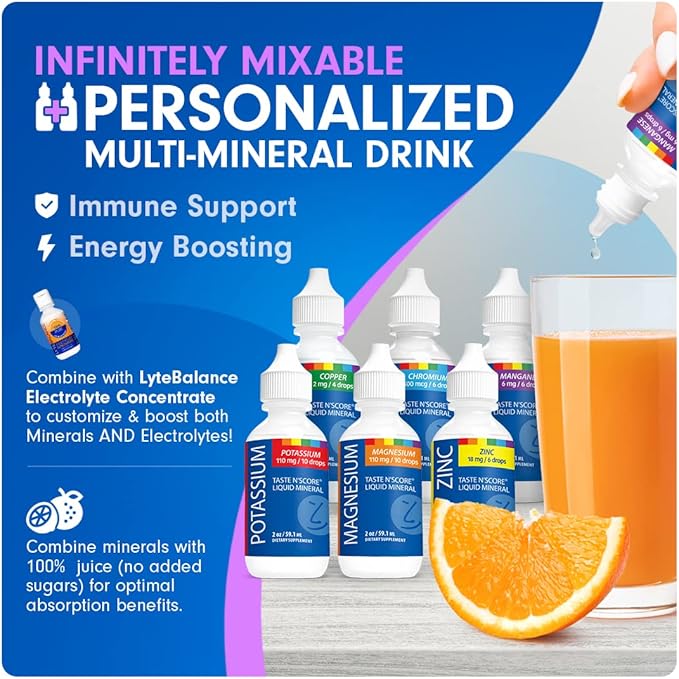 Taste N' Score Manganese Liquid Ionic Mineral Supplement; 100% Pure; 6 mg; 118 Servings