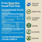 DAIKEN Mini Fish Oil 1200 mg, rTG Omega 3 1000mg, 60 Softgels, High Absorption & Burpless Fish Oil for Healthy Heart, Brain and Dry Eyes Support (Pack of 2)