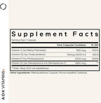 Codeage ADK Vitamins Supplement - Essential Vitamin A, D3 5000 IU, K1 & K2 (MK4 & MK7) - 6-Month Supply - 1 Capsule per Serving, Non-GMO, Gluten-Free - 180 Capsules