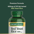 Nature's Bounty Red Yeast Rice, Herbal Supplement, 600mg, 250 Capsules (Pack of 3)