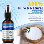 2 Fl Oz Magnesium Oil Spray - Pure & Organic - High Concentration Magnesium - Non-GMO, Gluten-Free - Easy to Absorb - 2pc