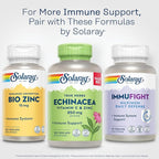 SOLARAY Echinacea with Vitamin C & Zinc – Immune Support Supplement – Echinacea Capsules with Vitamin C 500 mg Plus Bioflavonoids, Vegan, 60-Day Guarantee, 90 Servings, 180 VegCaps