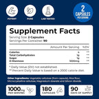 We Like Vitamins D-Mannose 1000mg Capsules - 180 Easy to Swallow Veggie Capsules - Cranberry D Mannose Supplement Helps Support Bladder and Urinary Tract Health