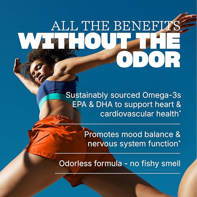 Swisse Wild Fish Oil Omega 3 Supplements for Women and Men 1000 mg Softgels | EPA DHA Fish Oil Supplements | Odorless - Helps Support Brain, Eye and Heart Health | 400 Softgel Pills