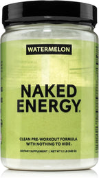 NAKED Watermelon Energy - Clean Pre Workout Supplement for Men and Women, NSF Certified, Vegan Friendly, No Added Sweeteners, Colors Or Flavors - 30 Servings
