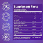 Quercetin Gummies, 1000mg Quercetin with Bromelain Zinc Elderberry, Immune & Antioxidant Support, Vegan Gummies for Adults & Kids, 60 Count