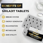 30,000 MG Shilajit Tablets, 100% Shilajit Pure Tablets for Women & Men, Himalayan Organic, Fulvic Acid & 85+ Trace Minerals, Resin Supplement for Energy and Immune System, 60 Counts