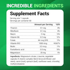 Dr. Berg Natural Vitamin B12 1000 mcg with B Complex Blend - Methylcobalamin B12 for Energy, Nerve Health, and Cognitive Function* - Methylated B12 with Folate - 60 Capsules (2-Month Supply)