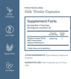 Eclectic Herb - Premium Freeze Dried Milk Thistle Capsules | Silymarin Supplement | Liver Support, Detox, Cleanse + Maintain | Vegan, Natural, Non-GMO, Gluten Free (120 CT | 600 mg)