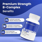 NEW Nutrawave Vitamin B Complex – Super B Vitamins for Women & Men with B1, B2, B3, B5, B6, B7, B9, B12, Choline & Inositol – Supports Energy & Nervous System – Non-GMO, Vegan – 60 Capsules