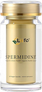 LIIFE Spermine Supplement for Women & Men（6-in-1 Formula）— 60 Vegan for Cellular Health, Anti-Aging & Energy* - Made in USA - 10MG Spermine Per Serving