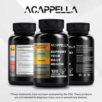 ACAPPELLA Magnesium Glycinate with Magnesium Citrate Capsules l theanine Supplement apigenin Capsules - apigenin Supplement l-theanine - 120 Count