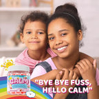 Kids Calm Magnesium Bisglycinate Saffron Gummies + Vegan Omega 3 - Magnesium Glycinate Chelated Supplement for Kids w/L-Theanine & Chamomile, Natural Calming Supplement Focus Gummies Sugar Free, 60ct