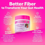 Belli Welli Fiber Supplement for Women & Men – Premium Daily Fiber Powder from Organic Acacia with Added Collagen, Electrolytes & Probiotics – No Bloat, Constipation & Gut Health Support (Wild Berry)
