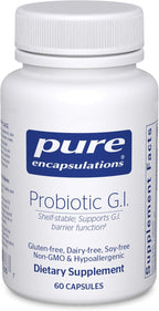 Pure Encapsulations Probiotic G.I. - Shelf Stable Probiotic for Intestinal Health & Gastrointestinal Support - with Lactobacillus & Bifidobacterium - 60 Capsules