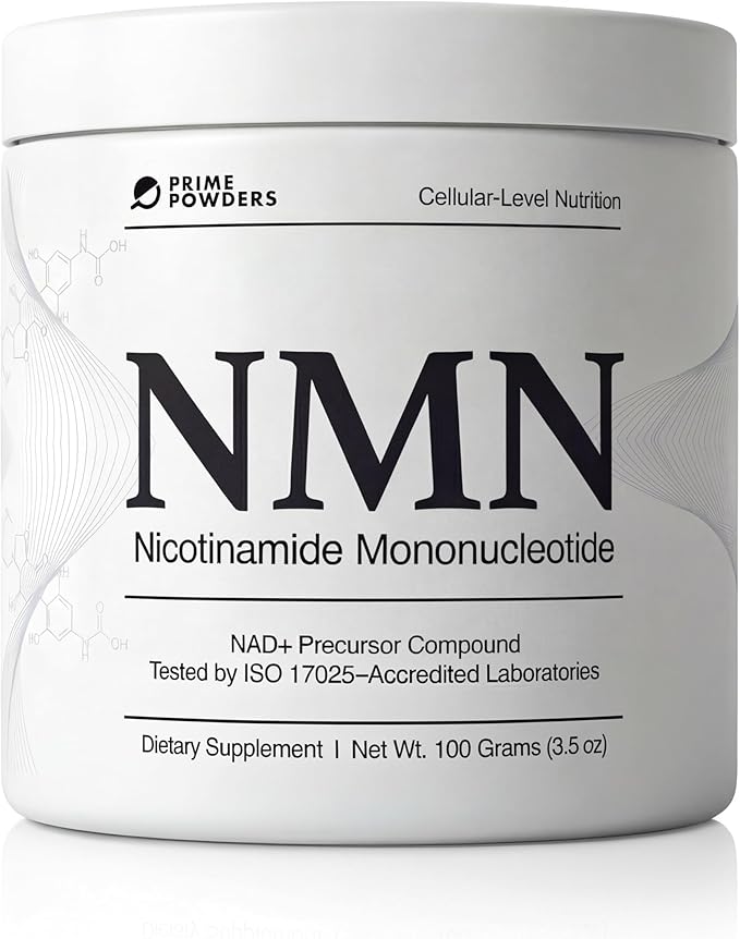 Prime Powders NMN Powder | 100g Fast Dissolve Powder Supplement | 500mg Nicotinamide Mononucleotide per Serving | Manufactured in The USA Third-Party Tested
