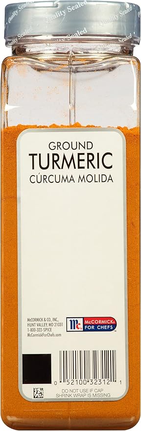 McCormick Culinary Ground Turmeric, 16 oz - One 16 Ounce Container of Powdered Turmeric Spice Perfect for Indian, Southwest Asian, Middle Eastern, and North African Cuisines
