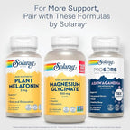 SOLARAY Plant Melatonin 3mg - Sleep Aid Supplement Made with Somato - Vegan, Non Synthetic, Nature-Derived Sleeping Pills Support - Gluten Free, Lab Verified - 30 Servings, 30 VegCaps