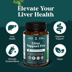 Pro Liver Support Supplement - 2X More Effective Than Milk Thistle - Advanced Liver Health Supplement with Clinically Tested 4’Liver Cleanse Detox & Repair Support - 60 Count (Pack of 3)