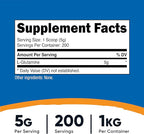 Nutricost L-Glutamine Powder 1 KG - Unflavored, Non-GMO, Gluten Free (Pack of 2)