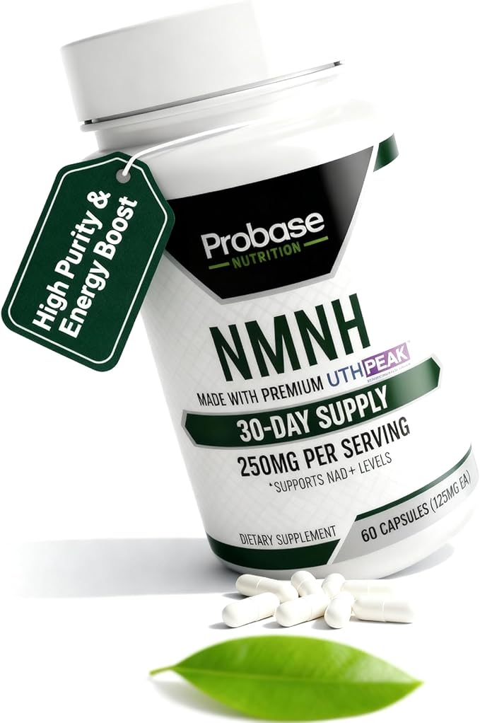 Uthpeak NMNH NAD Supplement 250mg - Recommended Dose for Healthy Aging, a Memory Focus Supplement for Cognitive Function Support (60 Capsules) - Alternative to NR, NAD, Quercetin and Fisetin