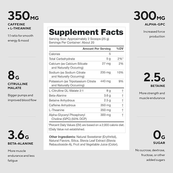 LEGION Pulse Pre Workout Supplement - All Natural Nitric Oxide Preworkout Drink to Boost Energy, Creatine Free, Naturally Sweetened, Beta Alanine, Citrulline, Alpha GPC (Fruit Punch)