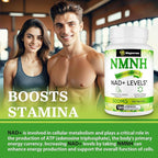 NMNH (Dihydronicotinamide Mononucleotide), NMN Supplement Alternative 500mg per Serving NAD NMNH Supplements for Women to Boost NAD+ Levels As We Age, Anti Aging, Energy, Focus, Non-GMO, 240 Count