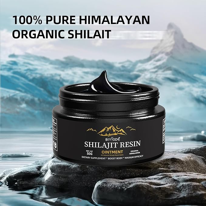 Himalayan Pure Shilajit Resin 600mg 100 Servings with Fulvic Acid & 85+ Trace Minerals Vegan Non-GMO Energy Supplement for Men & Women Ancient Ayurvedic Formula