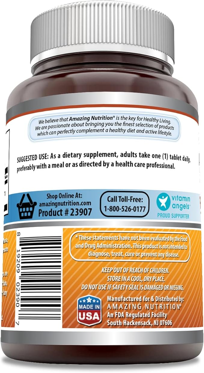 Amazing Formulas Vitamin B6 (Pyridoxine) 25 Mg Supplement | Tablets | Non-GMO | Gluten-Free | Made in USA (1 Pack | 500 Count)