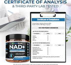2010 MG NAD+ Supplement- Nicotinamide Riboside, Resveratrol, Quercetin & BioPerine® (High Absorption)- Natural NAD Booster for Anti-Aging, Cellular Energy, Skin- For Women & Men- 90 V Capsules