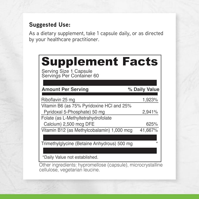 DAVINCI Labs Methyl Benefits - Dietary Supplement to Support Healthy Methylation, Detoxification and Energy Production* - with Vitamin B6, B12, Folate, and More - Gluten-Free - 60 Vegetarian Capsules