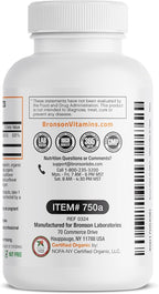Bronson Vitamin D3 5000 IU Certified Organic Vitamin D Supplement, Non-GMO, USDA Certified, 90 Tablets