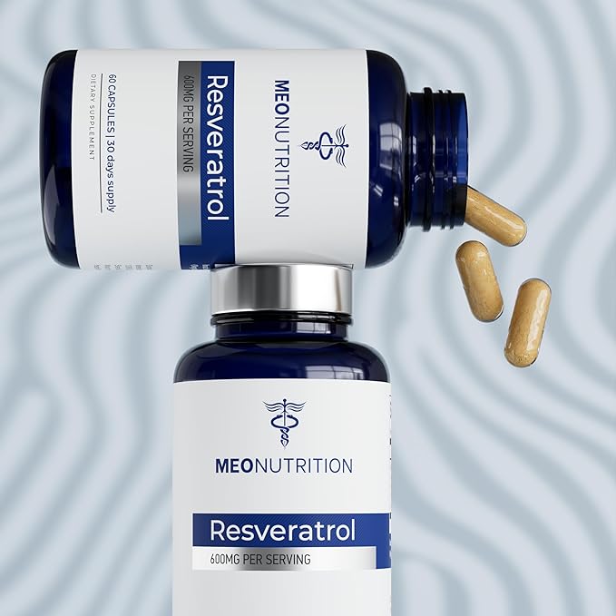 Resveratrol 600mg – 60 Capsules | Antioxidant Supplement | Non-GMO, Gluten-Free, Vegan | Supports Wellness & Vitality | Made in USA