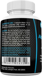Alpha Lipoic Acid Plus Acetyl L-Carnitine Antioxidant Supplement ALA ALC for Healthy Brain Function & Muscle Strength, Focus, Memory & Cognitive Function for Women & Men - 60 Capsules by Neonutrix