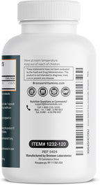 Bronson Vitamin B1 Extra Strength 500 MG High Potency Non-GMO, 120 Capsules
