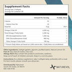 Triple Strength Omega-3 Fish Oil 4200mg – 1200mg EPA + 900mg DHA | High Potency Burpless Softgels | Wild-Caught Deep Ocean Fish Oil | Lemon Flavor - 240 Softgels