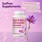 Saffro Supplements | 10-in-1 with Saffron Extract, Vitamin C, Magnesium, Turmeric, & KSM-66 Ashwagandha | Boost Energy and Mood | 60 Capsules (1)