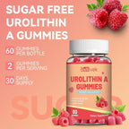 Urolithin A Supplement Gummies,Urolithin A+ Supplement with NAD+, CoQ10, Resveratrol,PQQ for Mitochondrial Support, Muscle Strength & Longevity,Vegan,Sugar Free,Chewable 60ct
