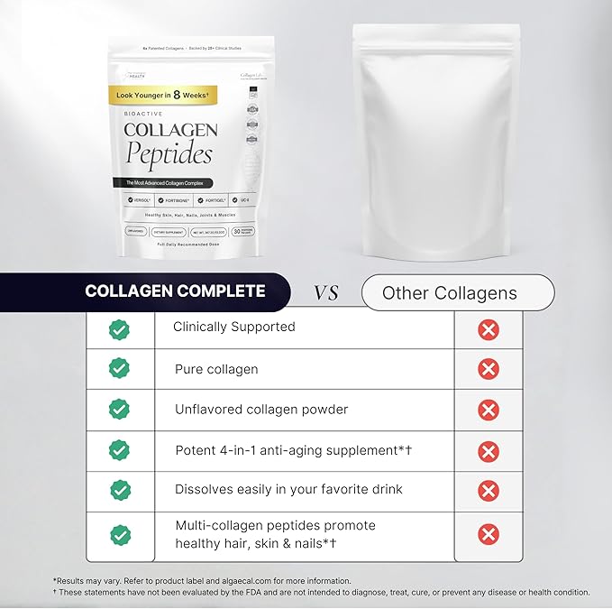 The Intelligent Health FORTIBONE®, FORTIGEL® & VERISOL®, Premium Bioactive Collagen Peptides Powder, Bone Support Functional Blend, Grass Fed Bovine Hydrolyzed Collagen, Unflavored, 30 Servings