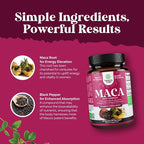 Maca Root Capsules for Women - Potent Herbal Supplement with Female Enhancing Blend of Red Yellow & Black Maca Root - Non-GMO Certified Vegan and Gluten-Free with No Artificial Colors - 60 Count