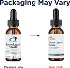 Designs for Health B12 + Folate Drops - Super Liquid Folate with Vitamin B12 as Methylcobalamin - 400mcg Folate + 40mcg Methyl B12 per Drop, Non-GMO + Vegetarian (660 Servings / 1 Fl Oz)