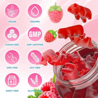 Calcium Citrate Gummies, Sugar Free Calcium Citrate 1000mg for Muscle Healthy, Absorption Calcium Supplements for Adults & Kids, Raspberry, 60 Count