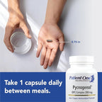 Patient One Pycnogenol OPC Complex 300mg | Supplement to Support Vascular Health and Healthy Aging* | French Maritime Pine Bark and More | 60 Capsules