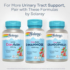 SOLARAY D-Mannose with CranActin Cranberry Supplement 400mg, Urinary Tract Health & Bladder Support Capsules with Vitamin C for Immune Function, Vegan, 60 Day Guarantee, 30 Servings, 60 VegCaps