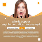 LIIFE Albion Chelated Copper 2.5mg, Copper Supplements, Supporting Red Blood Cells, Collagen, and Energy Production, 120 Veggie Capsules