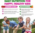 DR. MORITZ Elderberry Gummies for Kids (60 Count) and Kids Multivitamin Gummies Bundle (120 Count, 2 Pack) - for Children’s Immune Support and Overall Health - Toddler Vitamins Supplement