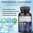NMN Supplement 500mg Nicotinamide Mononucleotide | Supports NAD+ Levels, Energy, Cognitive Function, Muscle Health & Healthy Body Composition – Capsules (30)