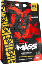 Mutant Mass Weight Gainer Protein Powder with Whey, and Casein Protein Blend for High-Calorie Workout Shakes, Smoothies, and Drinks, 15 lb - Strawberry Banana