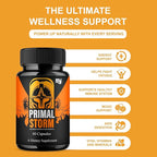 BLUE VIBE Primal Storm Maximum Strength Performance Supplement, PrimalStorm Maximum Strength Daily Overall Health Management Support Supplement, Primal Storm Premium Support (2 Pack - 120 Capsules)
