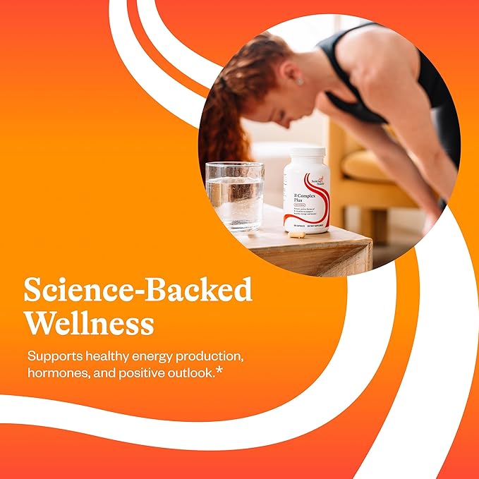 Seeking Health B Complex Plus - Vitamin B Complex Supplement with Choline & Riboflavin - Supports Brain Health, Digestion, & Energy - 100 Capsules